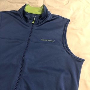 Vineyard Vines Blue Full Zip Mens Vest Jacket EUC